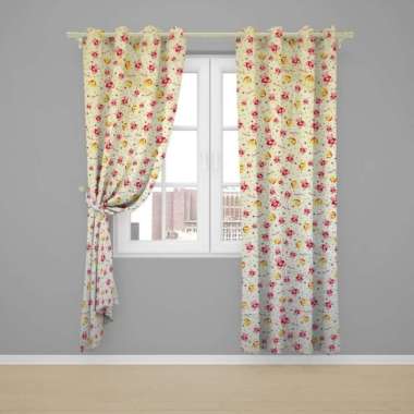 Gorden Jendela Motif Anak anak karakter L120cm X T225cm Free Tali&hook LP L120xT200 Yellow bear
