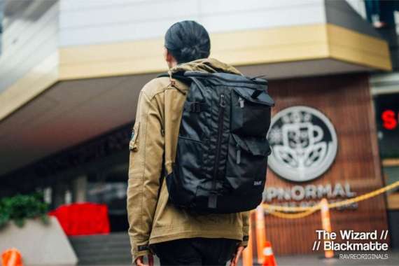 Ravre Originals - The Wizard Series Tas (backpack/laptop/ransel) - Hitam Hitam
