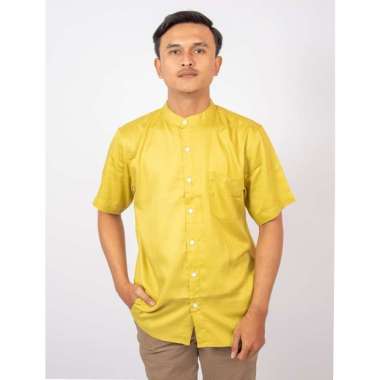 FortKlass ROBBET Baju Koko Bordir Kemeja Polos Pria Lengan Pendek Regular Fit Pakaian Muslim Pria RA