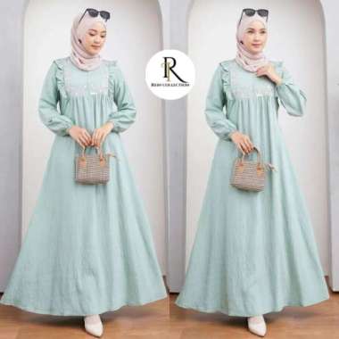 Baju gamis wanita terbaru/busana muslim gamis putih 10 variasi warna - Putih, M M Wardah
