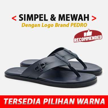 PEDRO SANDAL JEPIT PRIA ORIGINAL ASLI ORI SENDAL KASUAL CASUAL LOGO PEDRO ICON BRANDED BIRU NAVY BLU