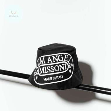 Palm Angels X Missoni logo print bucket cap Black