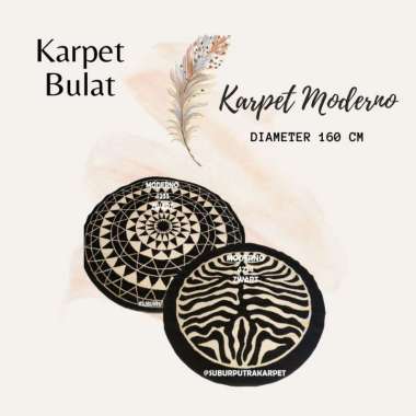 MODERNO - KARPET MODERNO BULAT SIZE 160 X 160 CM VARIAN MOTIF (ANTI SLIP) Random