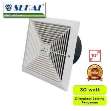 Terlaris Sekai Exhaust Fan Mvf 1091 Hexos Plafon 10 Inch Sekai Mvf1091 Multicolor