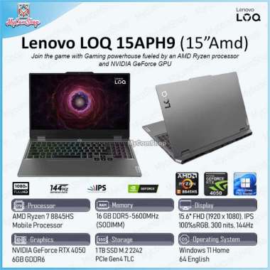 LENOVO LOQ 15APH9 RYZEN 7 8845HS 16GB RAM 1TB SSD RTX 4050 6GB 15,6" FHD IPS 144HZ