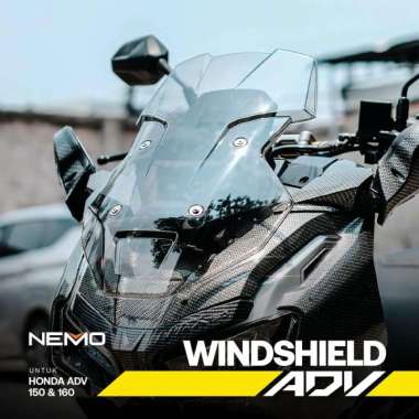 NEMO Windshield / Visor Honda Adv New 160 Hitam Transpara