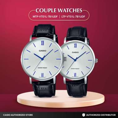 Jam Tangan Couple Casio MTP-VT01L-7B1UDF x LTP-VT01L-7B1UDF