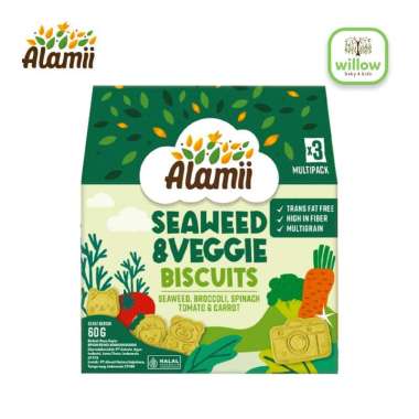 Camilan Bayi - Alamii Biscuit 60Gr Seaweed & Veggie