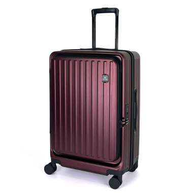 Navy Club Emerald Koper Hardcase PC - 4 Roda Putar TSA Lock - Size 29 Inch Maroon