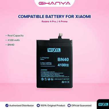 Baterai Redmi 4 Prime 4 Pro BN40 Double Power Real Capacity Dual Battery BN 40 Wixel
