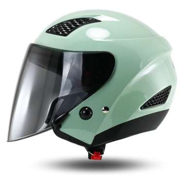 Helm Half Face Rsix Kirana Dewasa Untuk Pria Dan Wanita Hijab Friendly SNI Original PISTACHIO