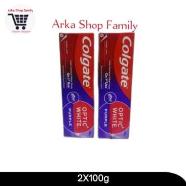 Twinpack COLGATE Optic White Purple 100g Pasta Gigi Odol Ungu Twin Pack Paket Isi 2