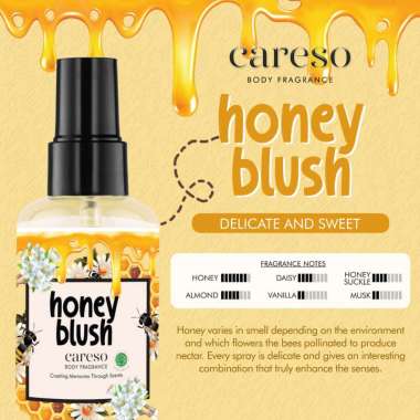Careso Body Fragrance - Body Mist - Body Parfume 100ml Honey Blush