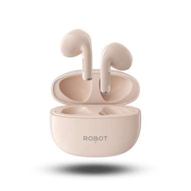 ROBOT Flybuds T10S TWS Earphone Wireless Bluetooth BT Semi In-Ear Headset Earbuds Pink