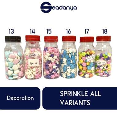 Sprinkle Warna Warni Aneka Bentuk - Topping / Hiasan Kue , Kuetar , Es Krim , Ice Cream , Minuman 17