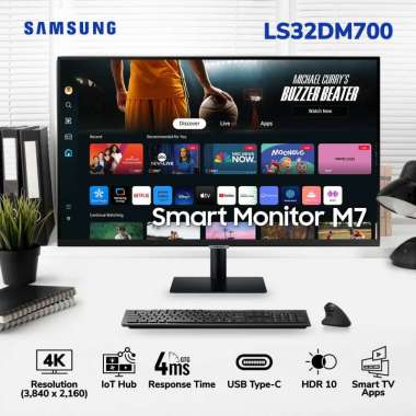 Monitor Samsung Smart TV LED M7 S32DM700 - UHD 4K 32" Inch - original produk