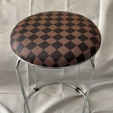 Sofaku Stool - Stool Gold Chrome Kulit Oscar Premium - Bench Kursi KRUM CATUR