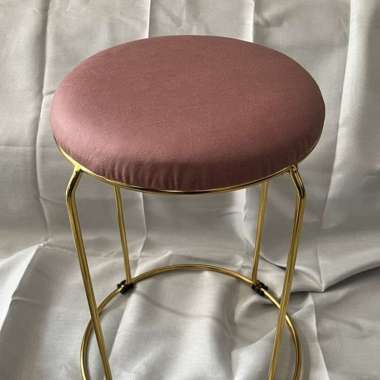 Sofaku Stool - Stool Gold Chrome Kulit Oscar Premium - Bench Kursi GOLD VELVET
