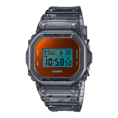 Jam Tangan Pria Casio G-Shock DW-5600TLS-8DR Beach Time Lapse Series Digital Dial Grey Transparent R