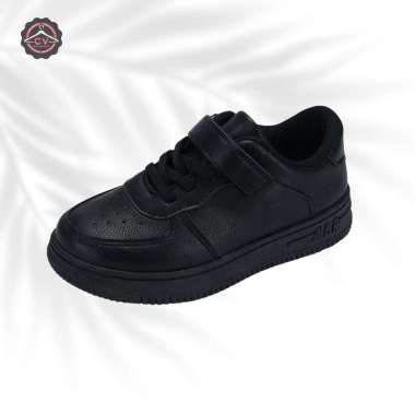 Sepatu Anak Sekolah Hitam Putih Polos Cewek Cowok Terbaru Anak SD TK 28 Black