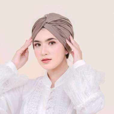 PUSSAT Gyana Turban Jersey Premium Wanita Muslim Dewasa Turban Silang Turban Instan Kekinian Turban 