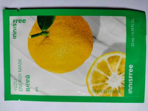 Masker wajah mask sheet Innisfree BPOM Yuzu