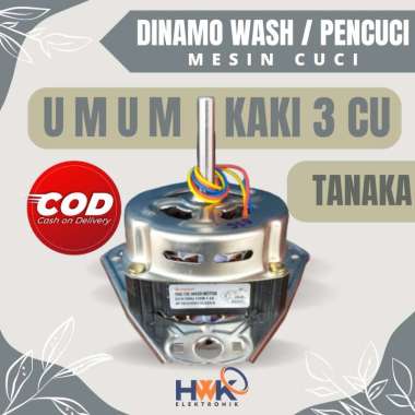Dinamo Wash Umum Tanaka 135 Watt diameter as 12 mm / Motor Pencuci Mesin Cuci Tanaka Tembaga (CU) AS