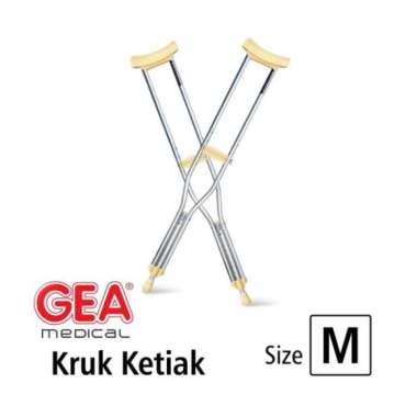 Tongkat Kruk Tongkat Ketiak Sepasang Alat Bantu Jalan Tongkat Ketek - Gea Medical Baru Gea Medical-M