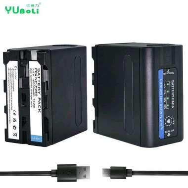 YUBOLI Baterai Kamera Sony Replacement Battery USB Type C 10000mAh - NP-F980 - Black