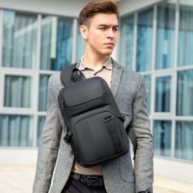 Mark Ryden Tas Selempang Pria Waist Bag Sling Bag Besar MR7633 - Hitam Hitam
