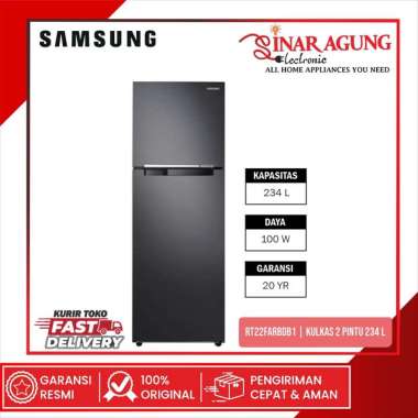 SAMSUNG RT22FARBDB1 / RT22FARB KULKAS 2 PINTU 234 L INVERTER - HITAM