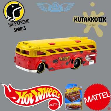 Hot Wheels Mobil Bus Sekolah Surfin School Bus Kuning Merah Lot M 2024 SE Bikes HW Extreme Sports