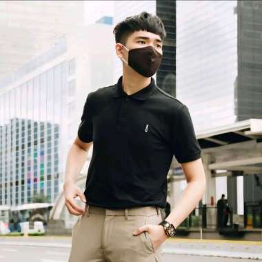 Kaos Polo Pria Smith Berlin Pedro Slim Fit Black Hitam XL