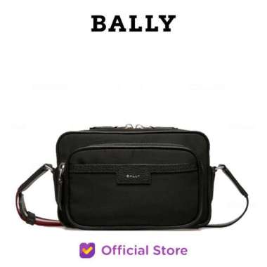 BALLY Code Nylon Crossbody Bag - Black
