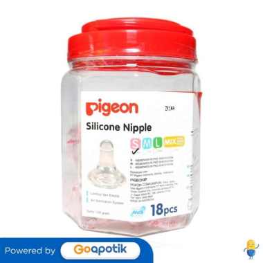 PIGEON DOT SILICONE NIPPLE UKURAN S