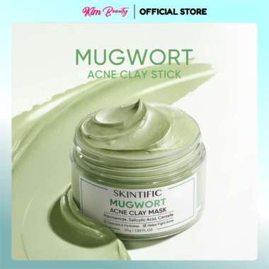 SKINTIFIC Mugwort Mask Acne Clay Mask 55g Masker Wajah - Clay mask