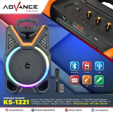 Speaker Meeting Portable Speaker ADVANCE KS 1221 Bluetooth 12 Inch