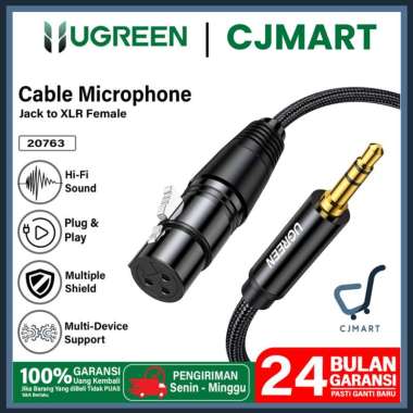 UGREEN Kabel XLR Karaoke Microphone Male To Female, Male To Jack 3.5mm XLR To 3.5MM