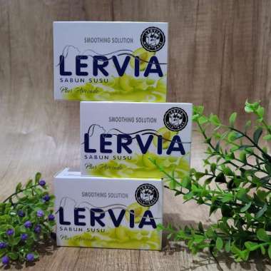 Lervia Sabun Mandi Batang - Sabun Susu - Jual Eceran Plus Avocado