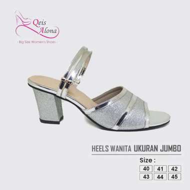 Sandal Wanita Silver Mariana Party Big Size / Sendal Heels Casual Formal Pengantin Ukuran Jumbo 44