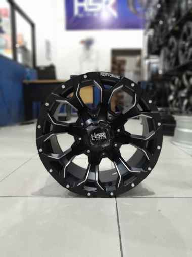 HSR Wheel Goku ring 17 untuk mobil offroad Pajero, Fortuner - Pelek R17 black doft