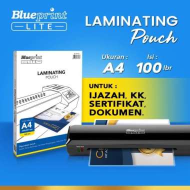 Plastik Laminating Pouch Film Panas BLUEPRINT Lite A4 - Isi 100