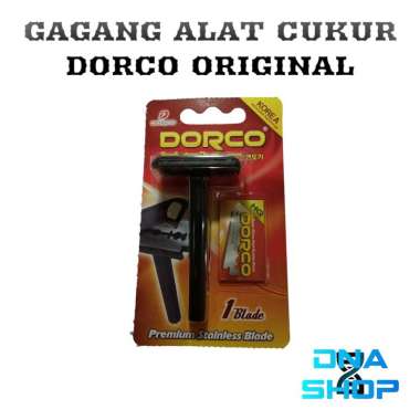 Gagang Silet Cukur / Alat Cukur Kumis, Jenggot Isi Ulang Plus Refill Dorco Ori