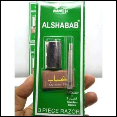 Gagang Silet Cukur / Alat Cukur Kumis, Jenggot Isi Ulang Plus Refill ALSHABAB