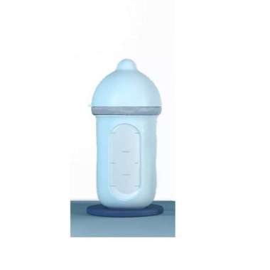 KUB Cool Silicone Baby Bottle 240ml - Botol Susu Anak Bayi blue