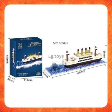 [071] Kapal Titanic 13888 PCS Size Besar Brick DIY Micro Partikel Blok Bricks / Kapal Mini Bricks Mo