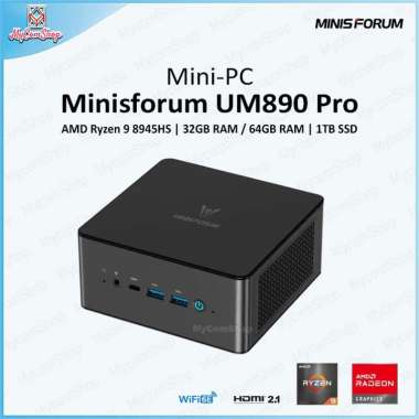 MINISFORUM UM890 PRO MINI PC AMD RYZEN 9 8945HS 32GB RAM 1TB SSD AMD RADEON 32GB / 1TB