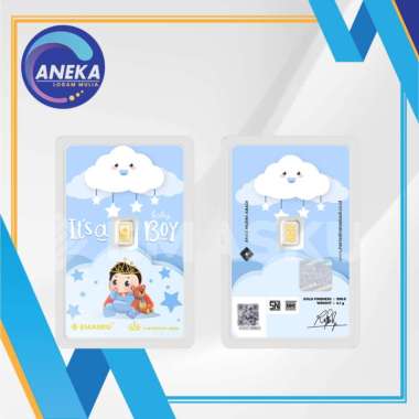 LOGAM MULIA MICRO GOLD EMASKU 0.1GRAM BABY BOY SERIES