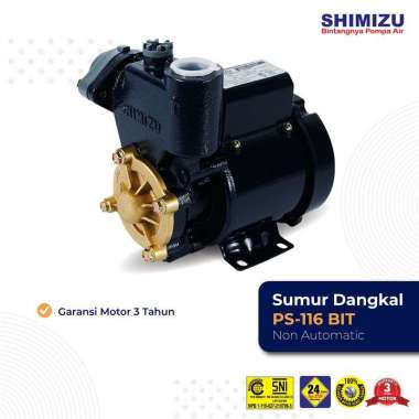 Pompa Air SHIMIZU PS116BIT Pompa sumur dangkal non-otomatis