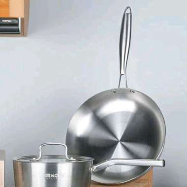 Panci Fry Pan Wok Stainless Steel 304 High Quality / Remoda Pot Sauce pan / Penggorengan Stainless /